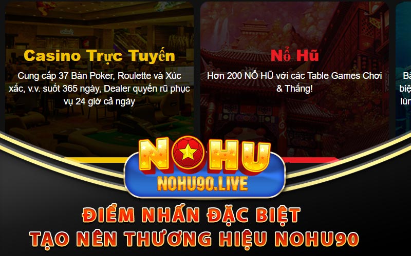 Nohu90 - Top 5 Nhà Cái Xanh Chín Nhất 2024 Tại Việt Nam 8 Điểm nhấn đặc biệt tạo nên thương hiệu Nohu90
